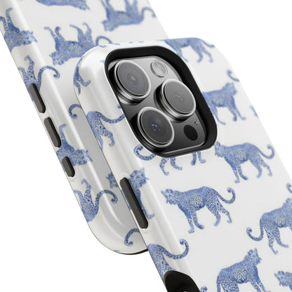Blue Leopard Pattern Phone Case