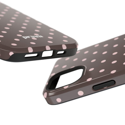 Brown and Pink Polka Dot Phone Case
