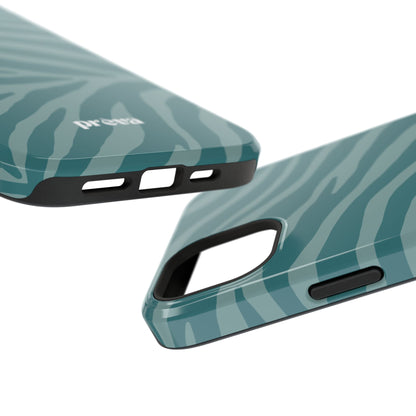 Teal Zebra Phone Case