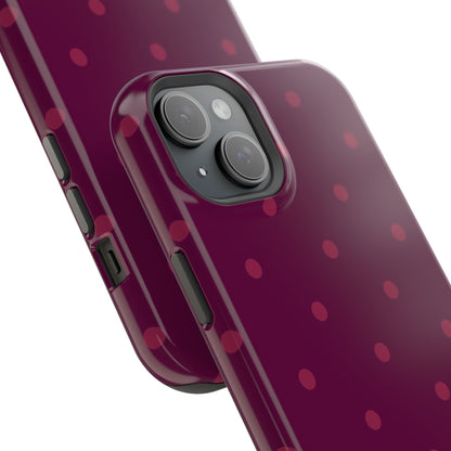 Maroon Polka Dots Phone Case
