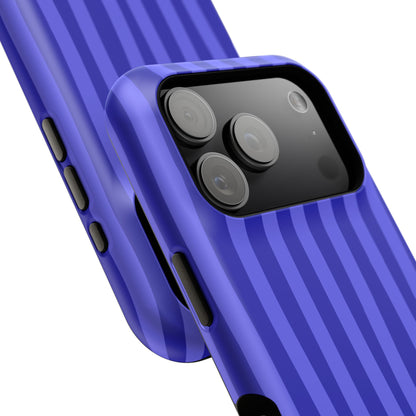 Neon Blue Stripes Phone Case