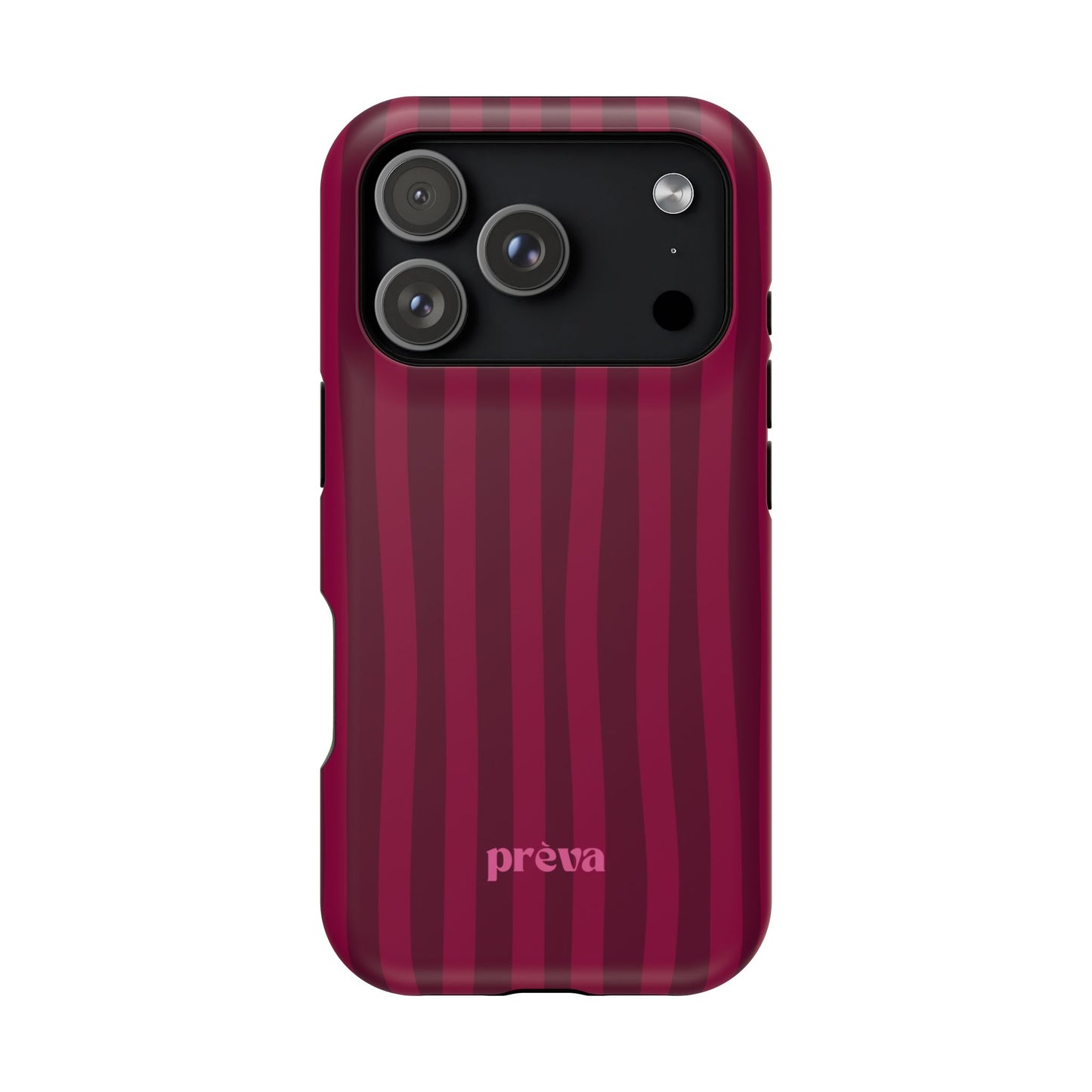 Burgandy Stripes x Ava Dudderar Phone Case