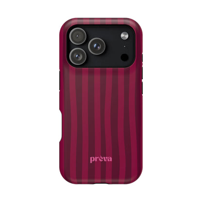 Burgandy Stripes x Ava Dudderar Phone Case