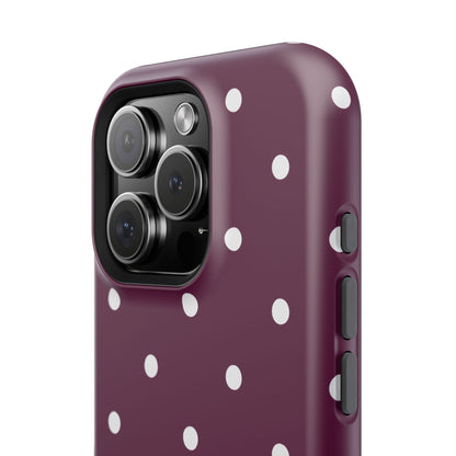 Maroon Polka Dot Phone Case