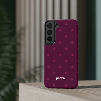 Maroon Polka Dots Phone Case