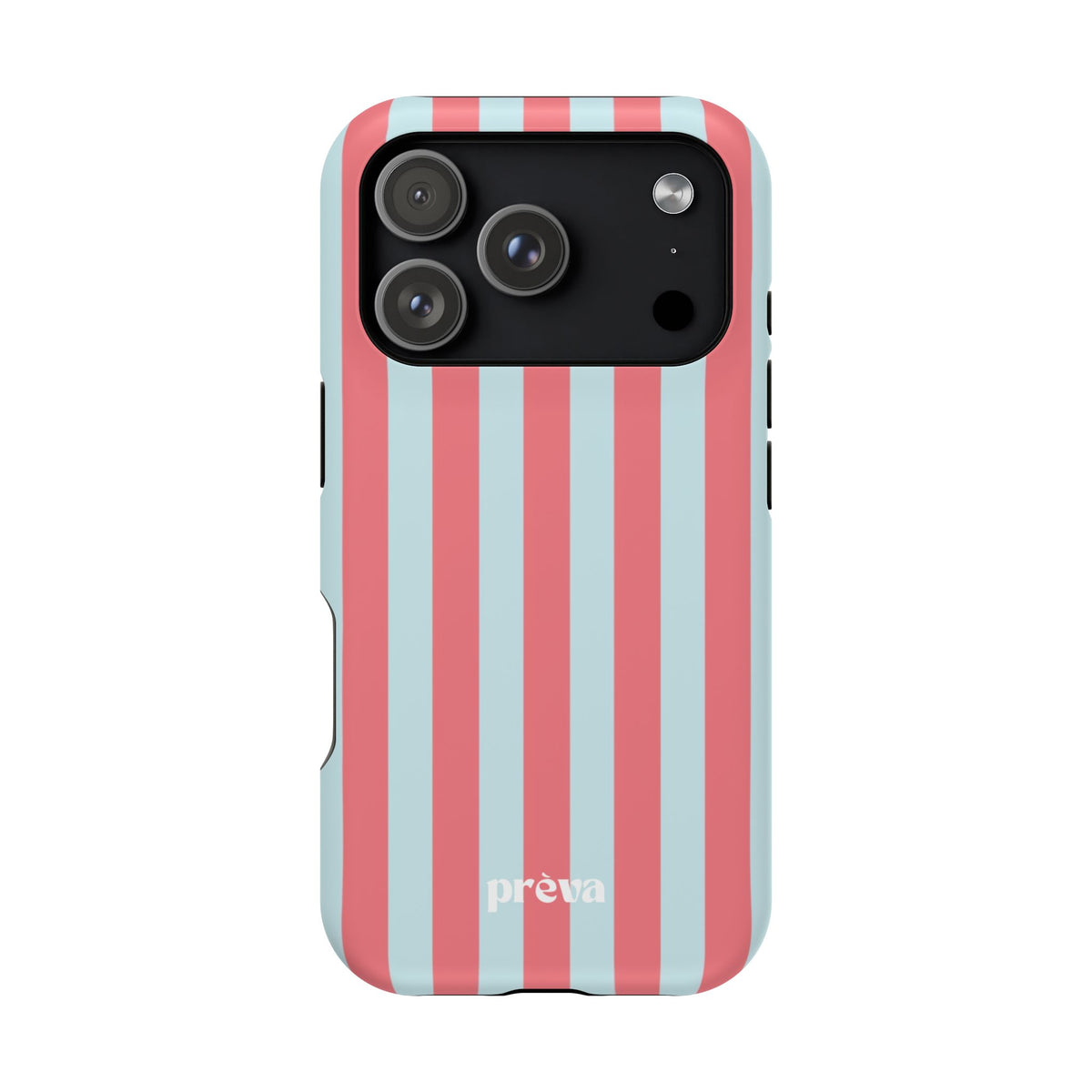 Coral & Teal Stripes Phone Case