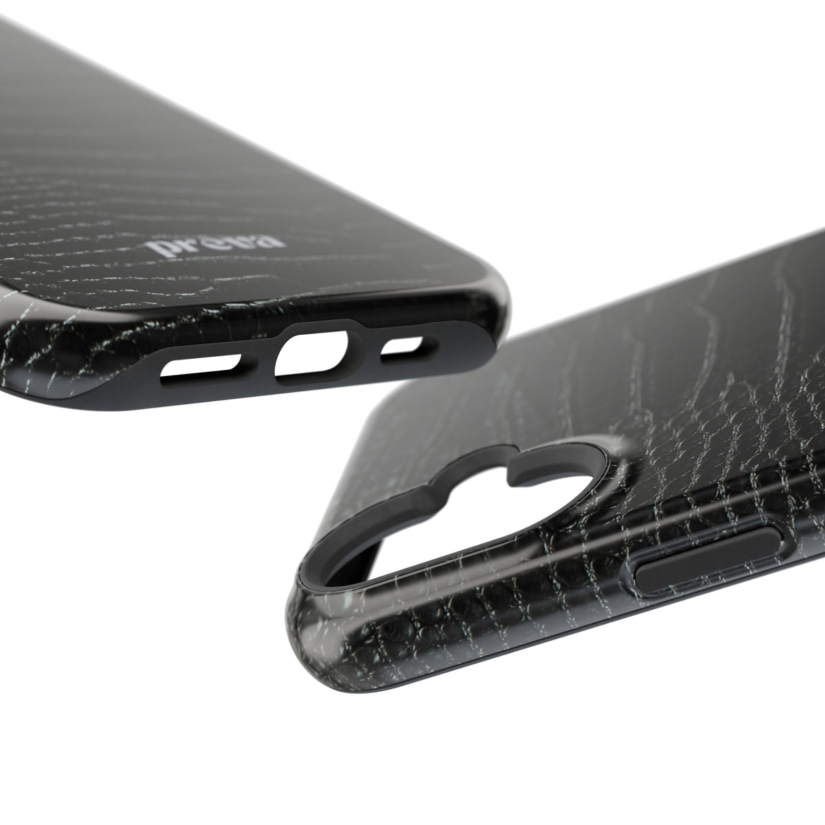 Black Croc Phone Case