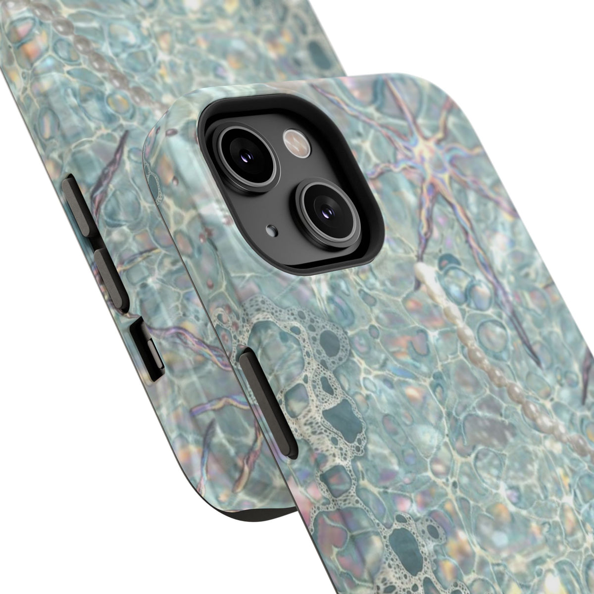 Marbled Seafoam Impact-Resistant Phone Case