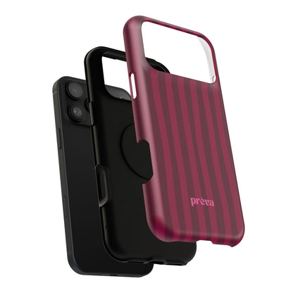 Burgandy Stripes x Ava Dudderar Phone Case
