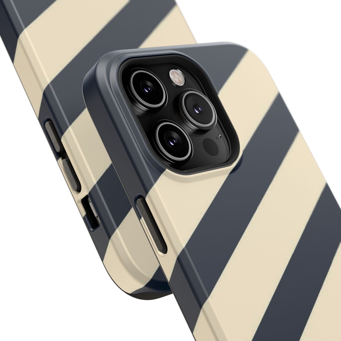 Striped Navy & Cream Phone Case