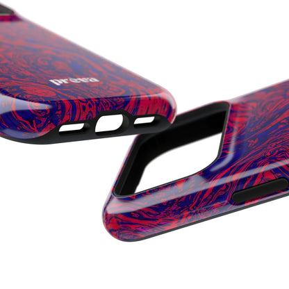 Marbled Red & Purple Impact Phone Case