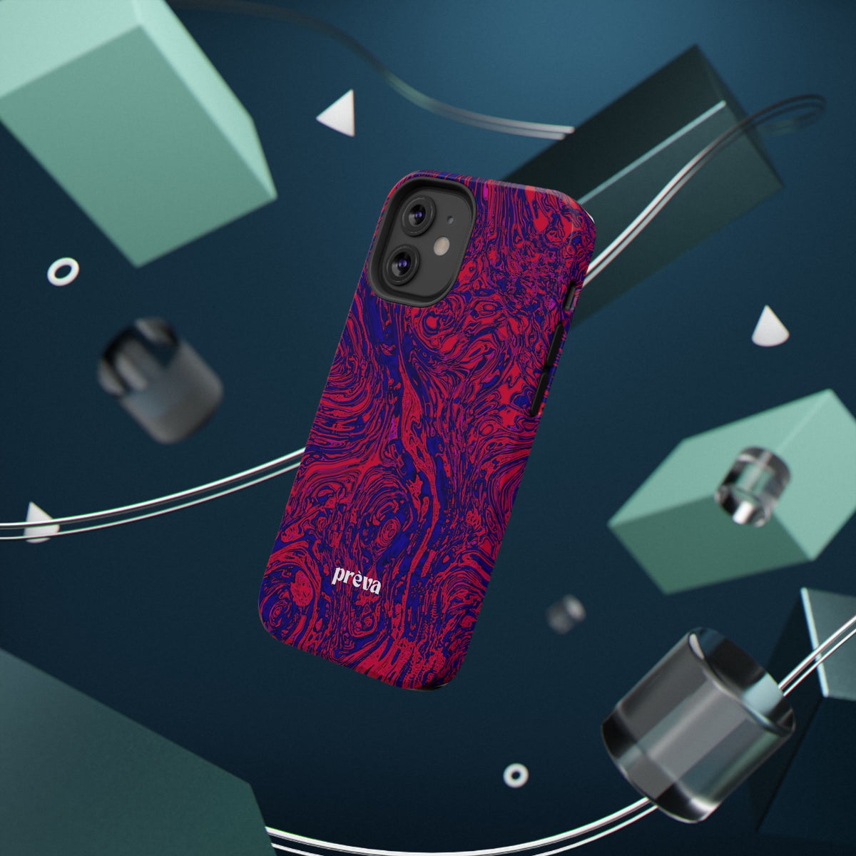 Marbled Red & Purple Impact Phone Case