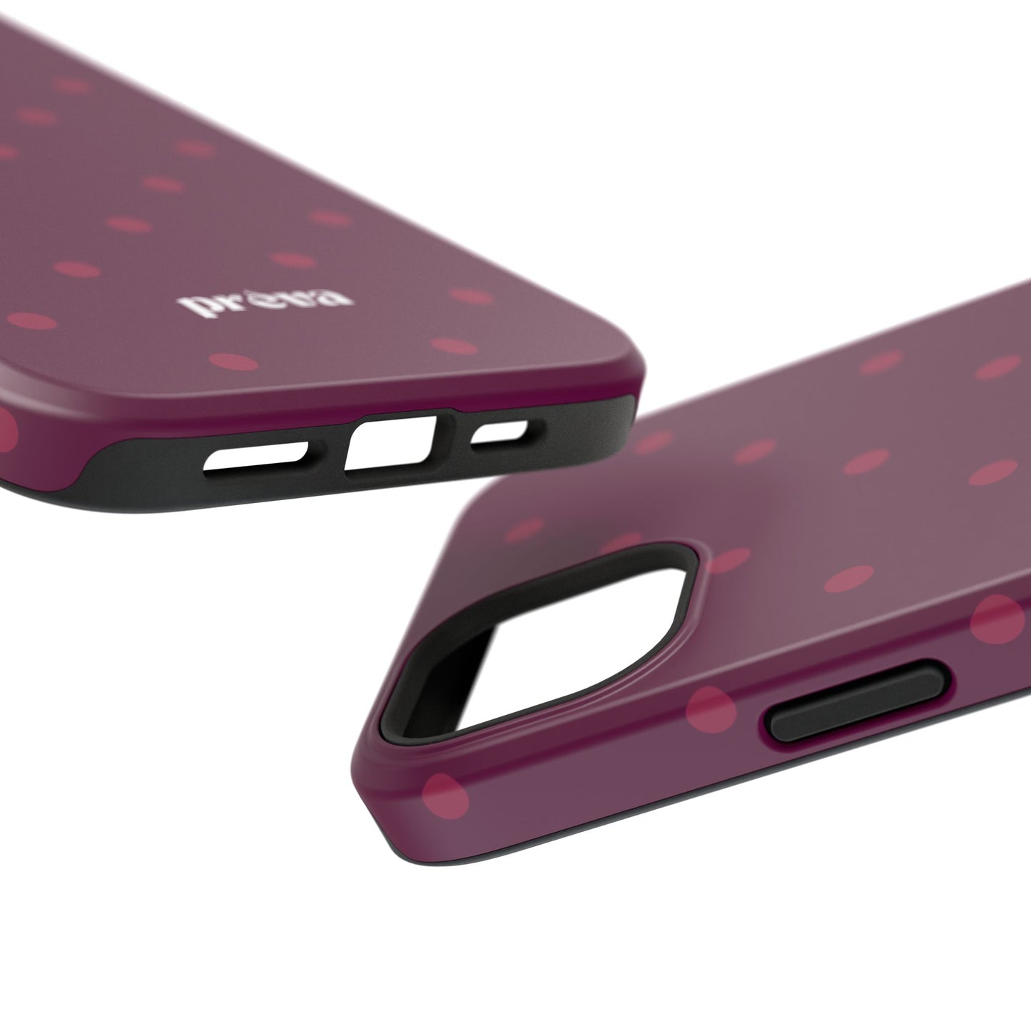 Maroon Polka Dots Phone Case