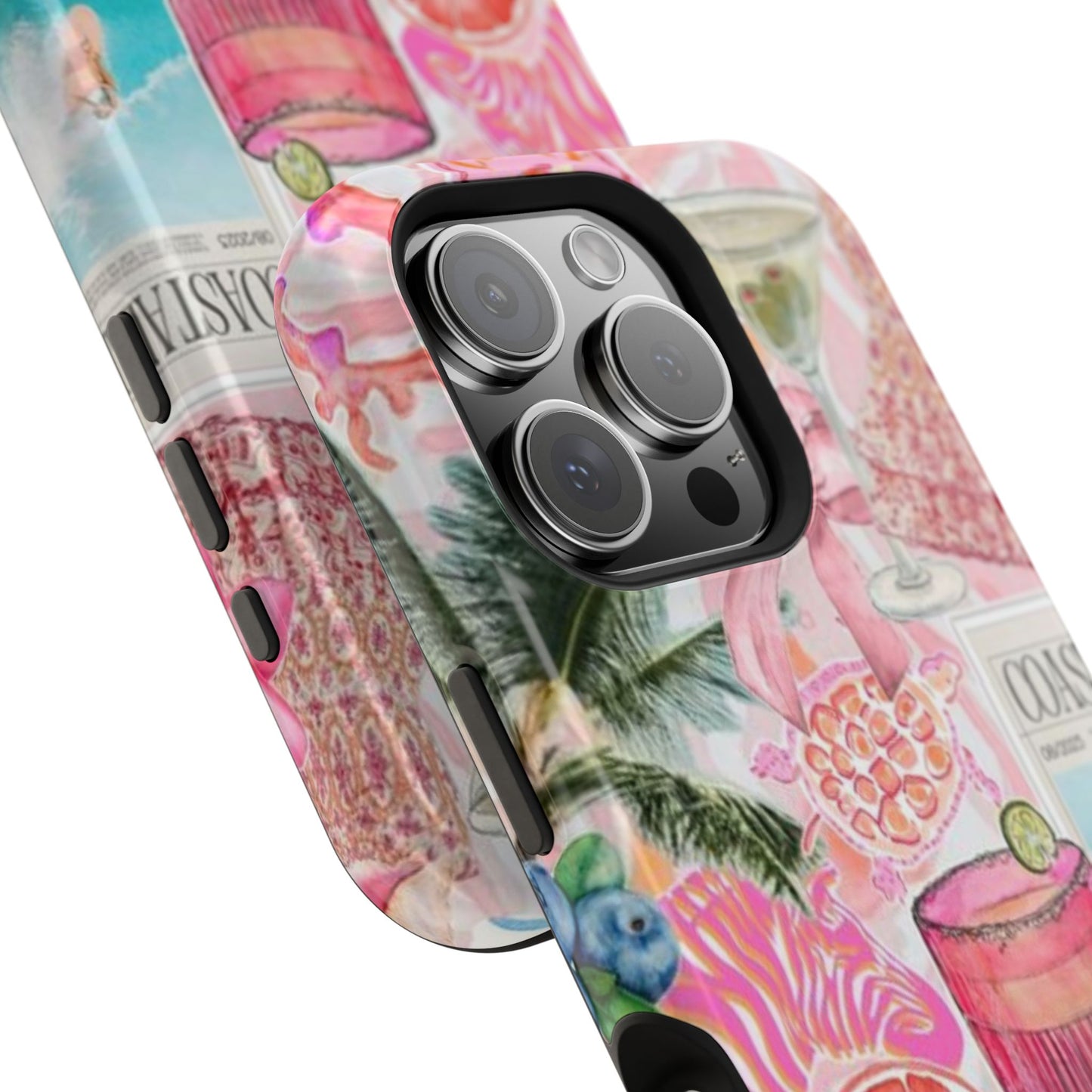 Pink Cocktail Collage Phone Case