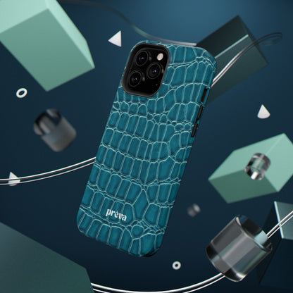 Teal Croc Phone Case