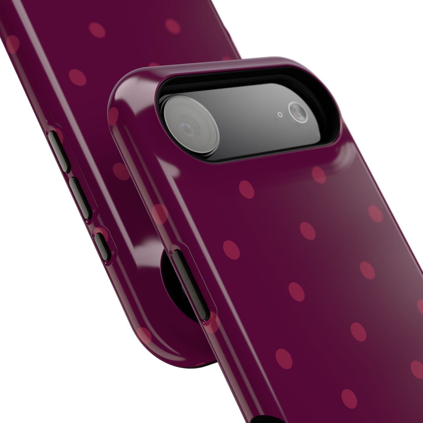 Maroon Polka Dots Phone Case