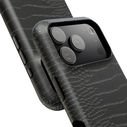 Black Croc Phone Case