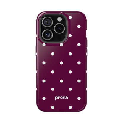 Maroon Polka Dot Phone Case