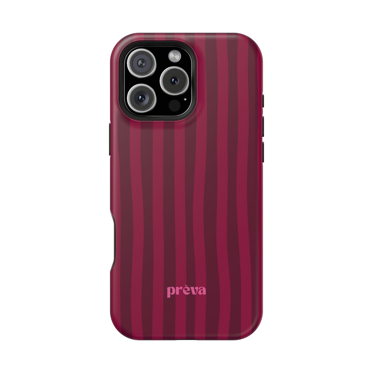 Burgandy Stripes x Ava Dudderar Phone Case