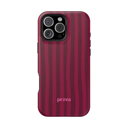 Burgandy Stripes x Ava Dudderar Phone Case