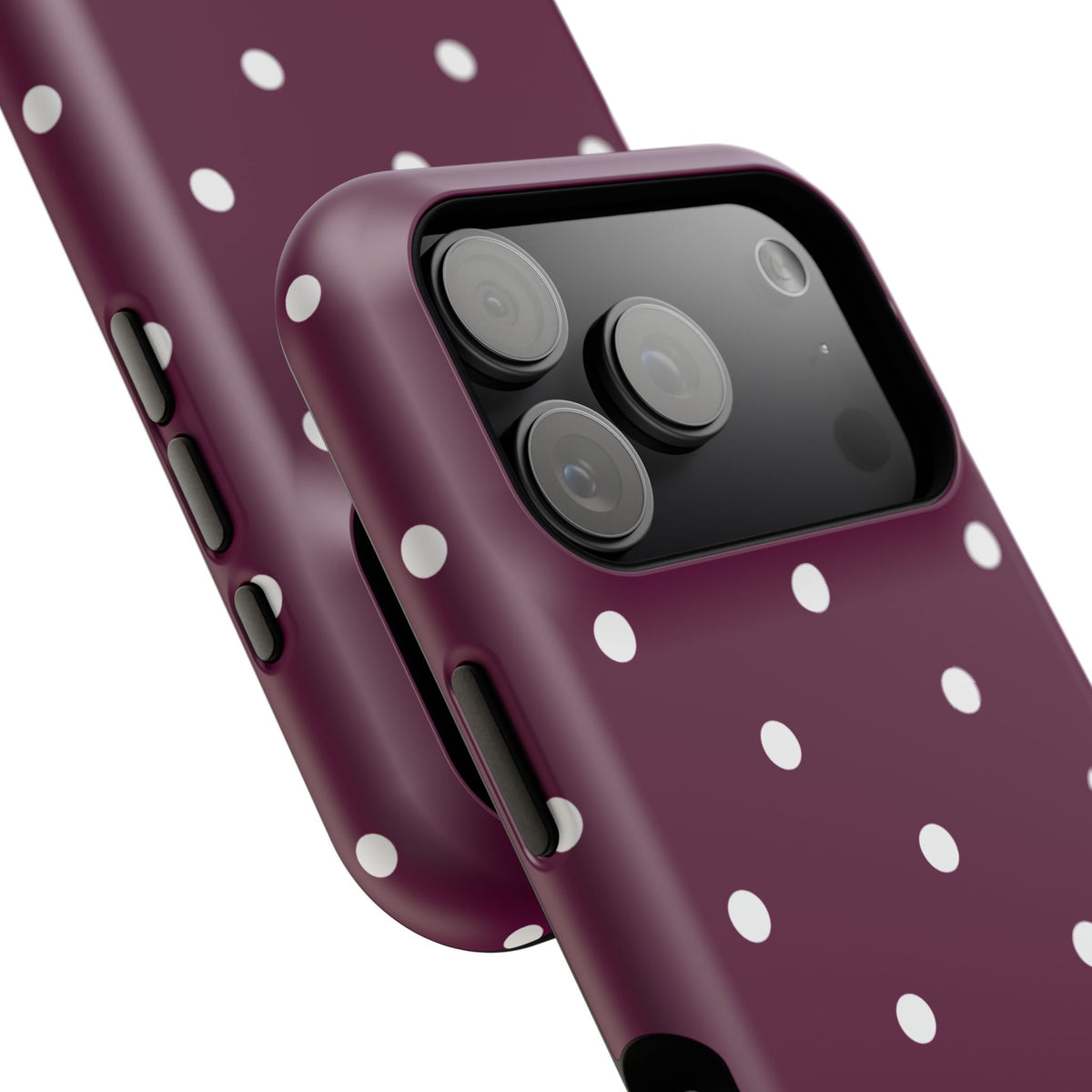 Maroon Polka Dot Phone Case