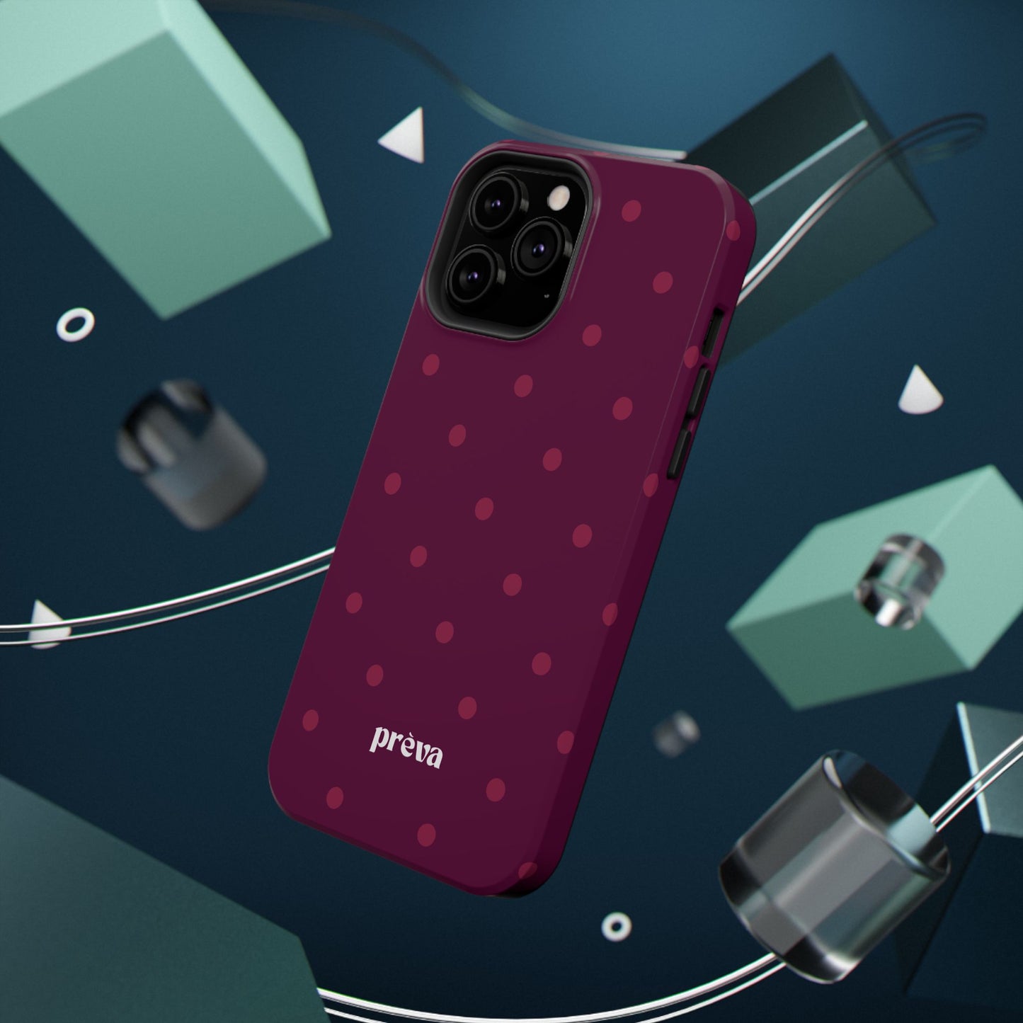 Maroon Polka Dots Phone Case