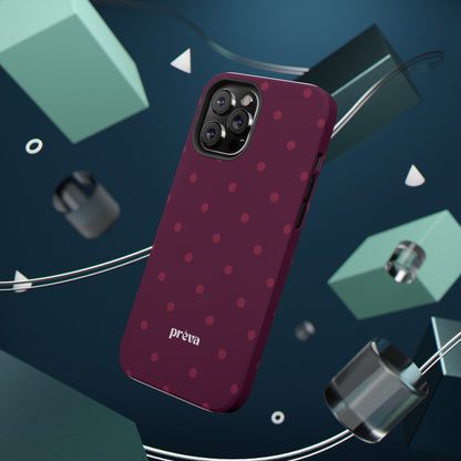 Maroon Polka Dots Phone Case