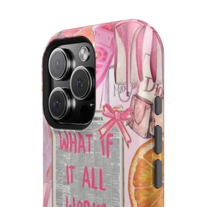 Pink "What If It All Works Out?" Collage Phone Case