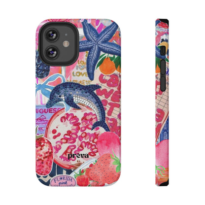 Dolphin Tropics Collage Phone Case