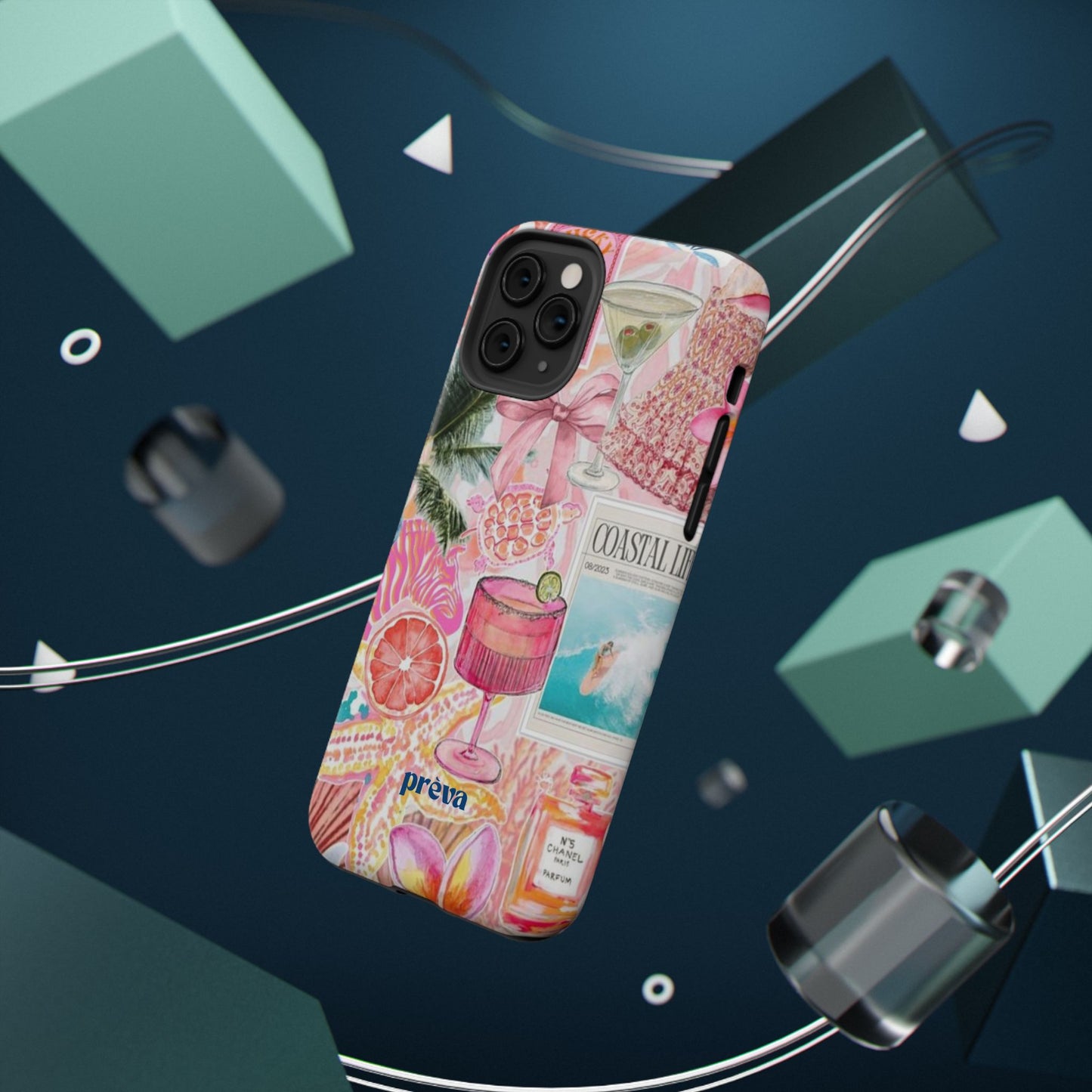 Pink Cocktail Collage Phone Case