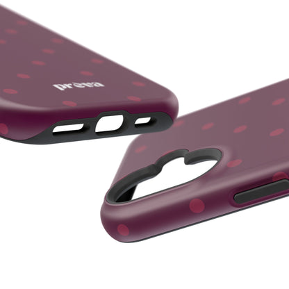 Maroon Polka Dots Phone Case