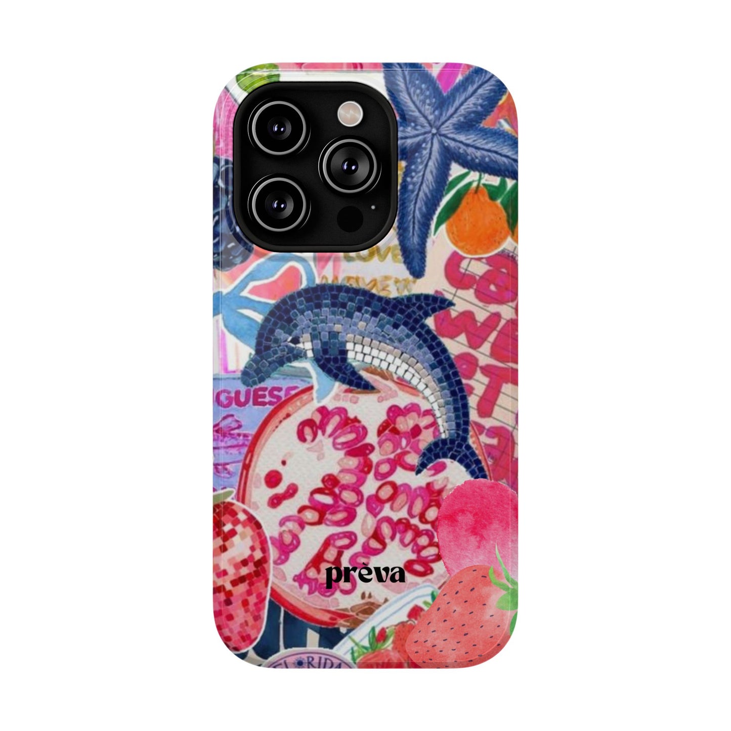 Dolphin Tropics Collage Phone Case