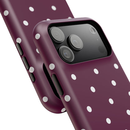 Maroon Polka Dot Phone Case