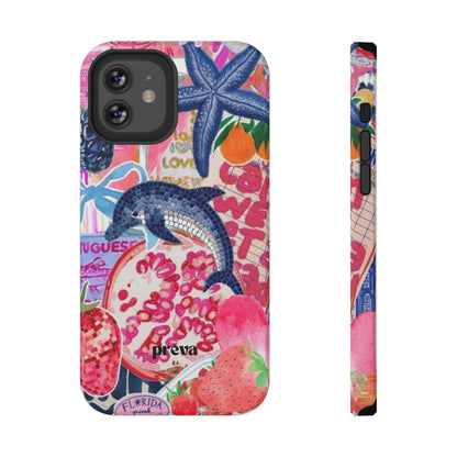 Dolphin Tropics Collage Phone Case