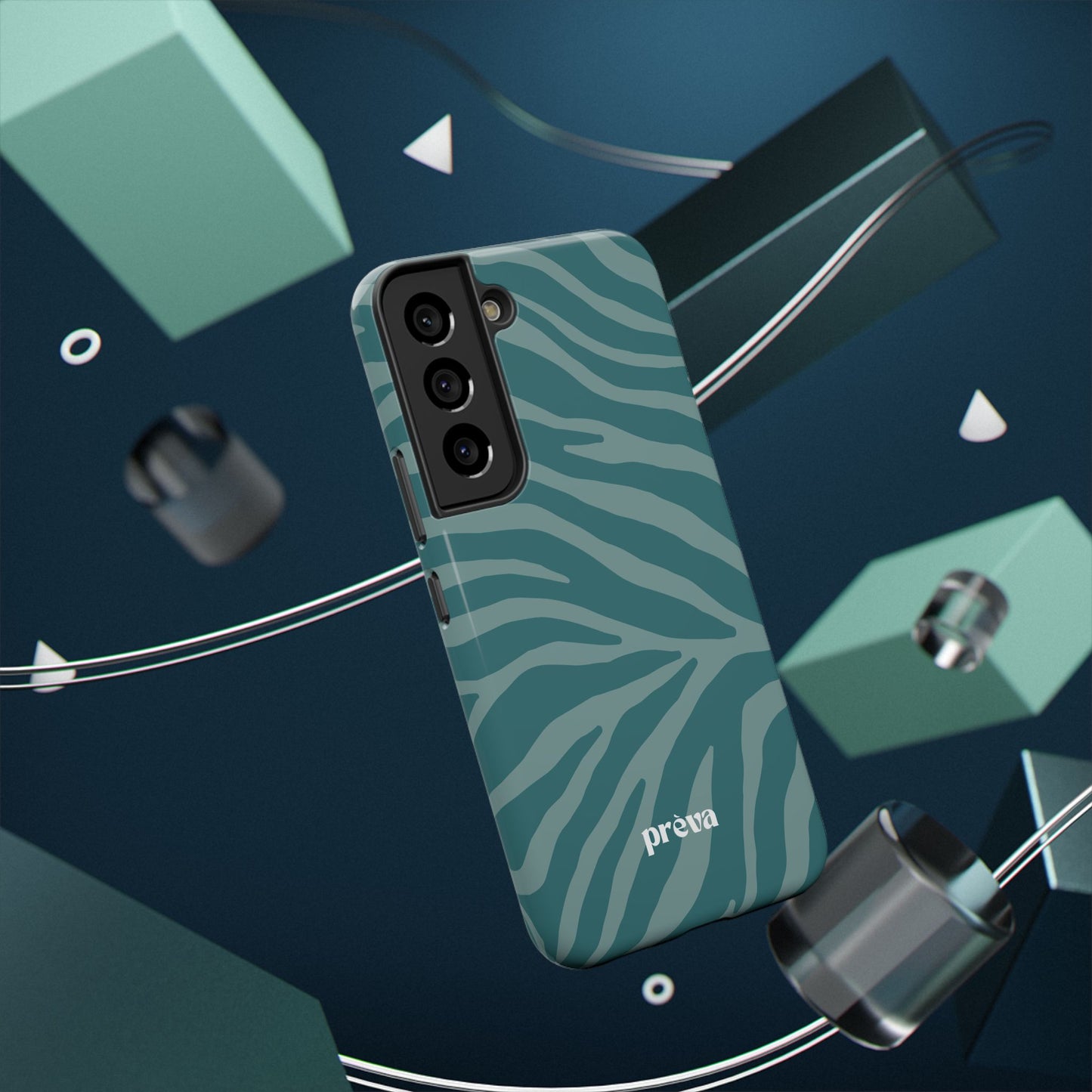 Teal Zebra Phone Case