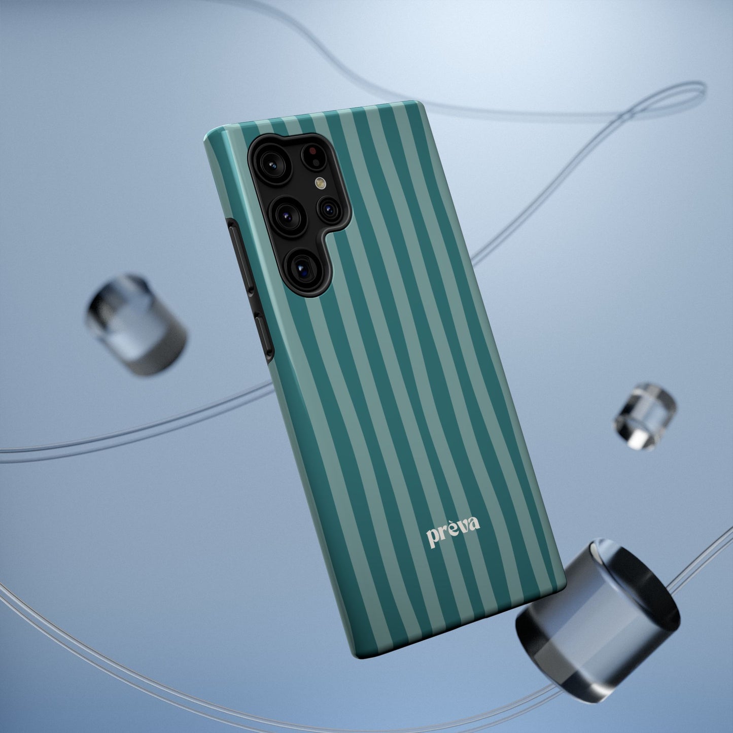 Striped Teal Phone Case