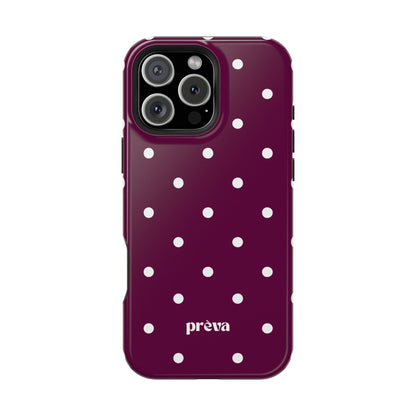 Maroon Polka Dot Phone Case