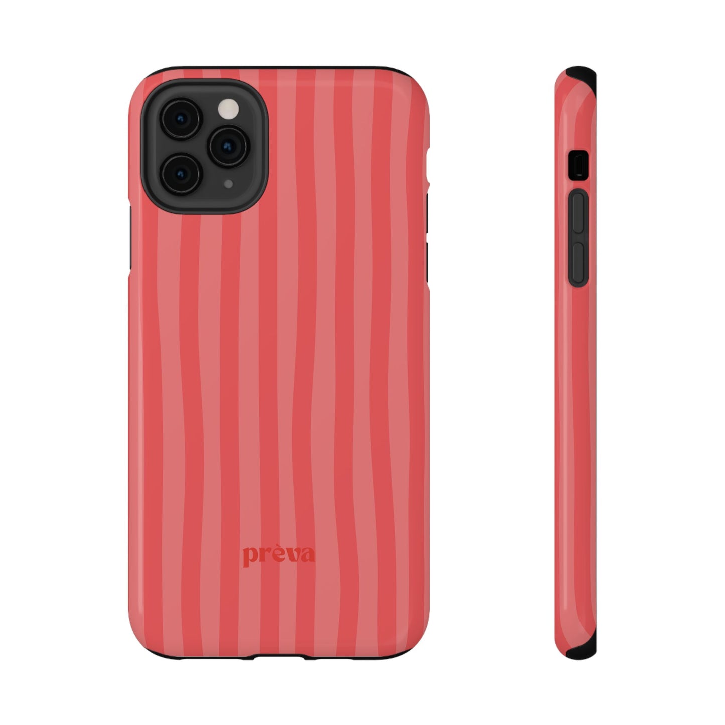 Coral Stipes Phone Case