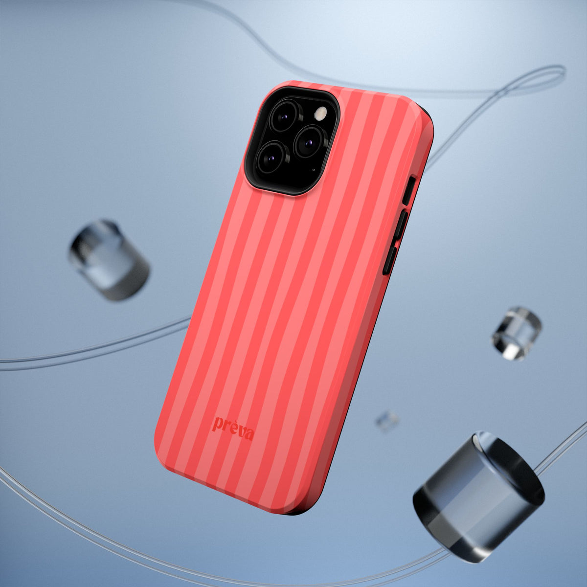 Coral Stipes Phone Case