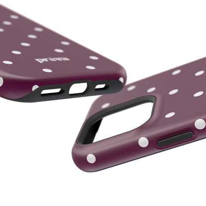 Maroon Polka Dot Phone Case