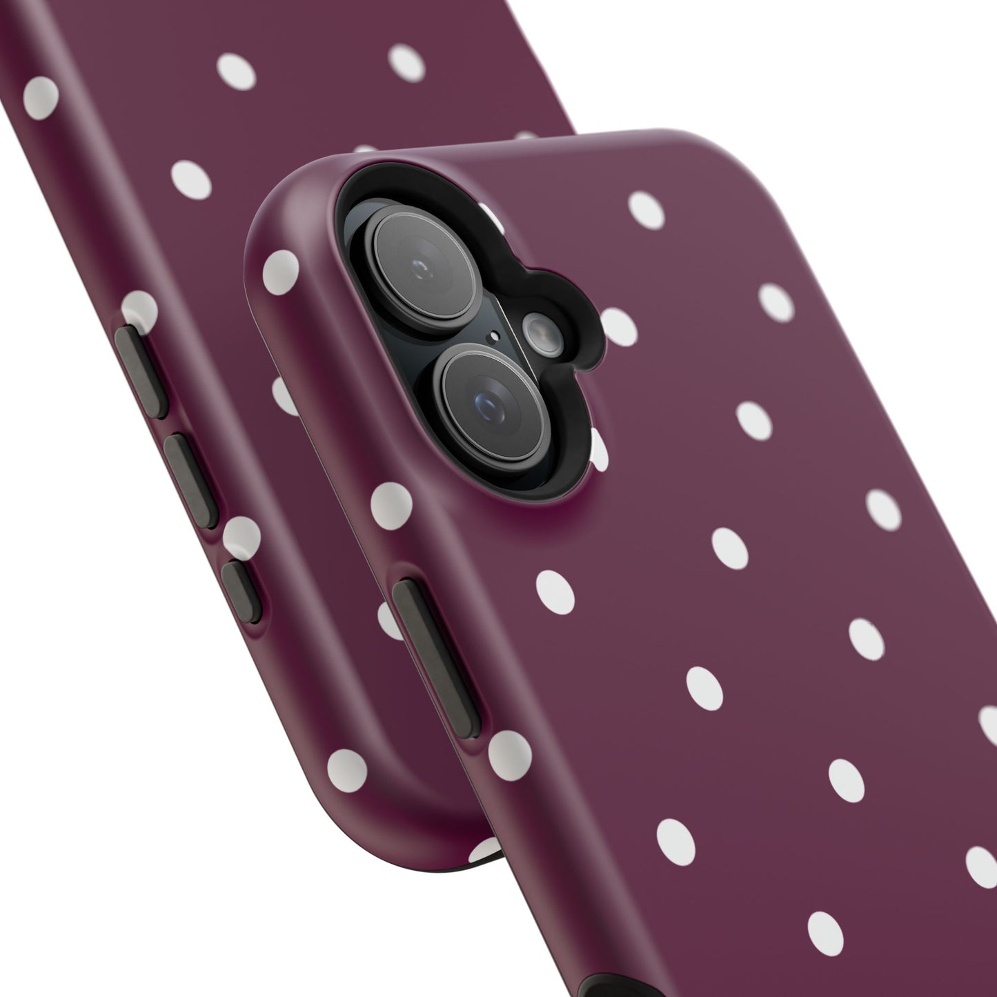 Maroon Polka Dot Phone Case