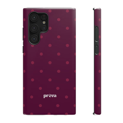 Maroon Polka Dots Phone Case