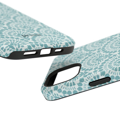 Aqua Lace Pattern Phone Case