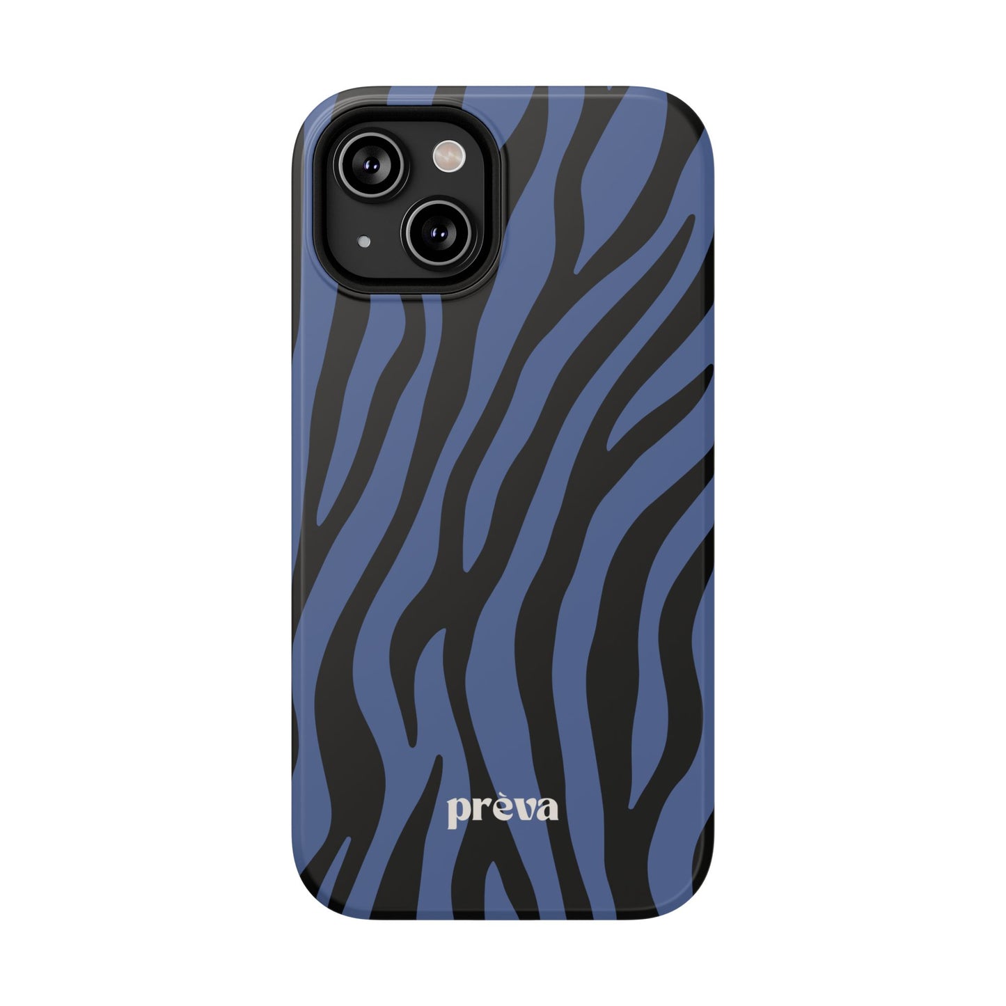 Blue & Black Zebra Stripe Phone Case