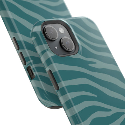 Teal Zebra Phone Case