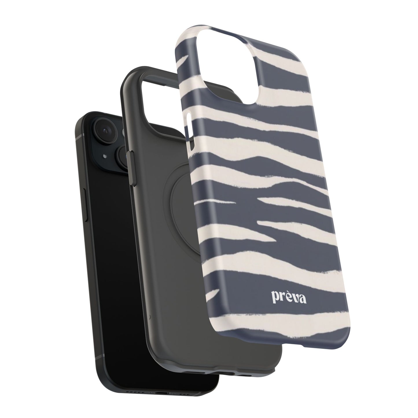 Navy & Cream Zebra Phone Case
