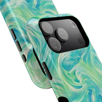 Teal & Green Swirl Phone Case