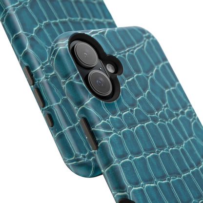Teal Croc Phone Case