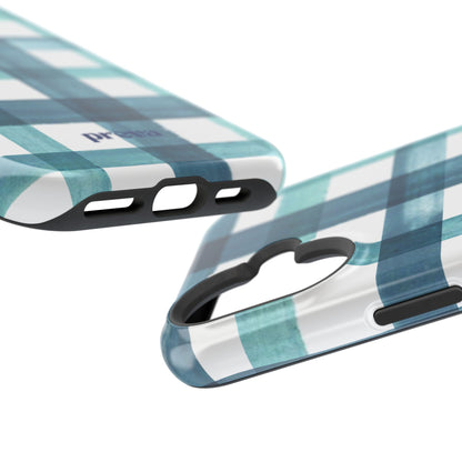 Teal Plaid Phone Case