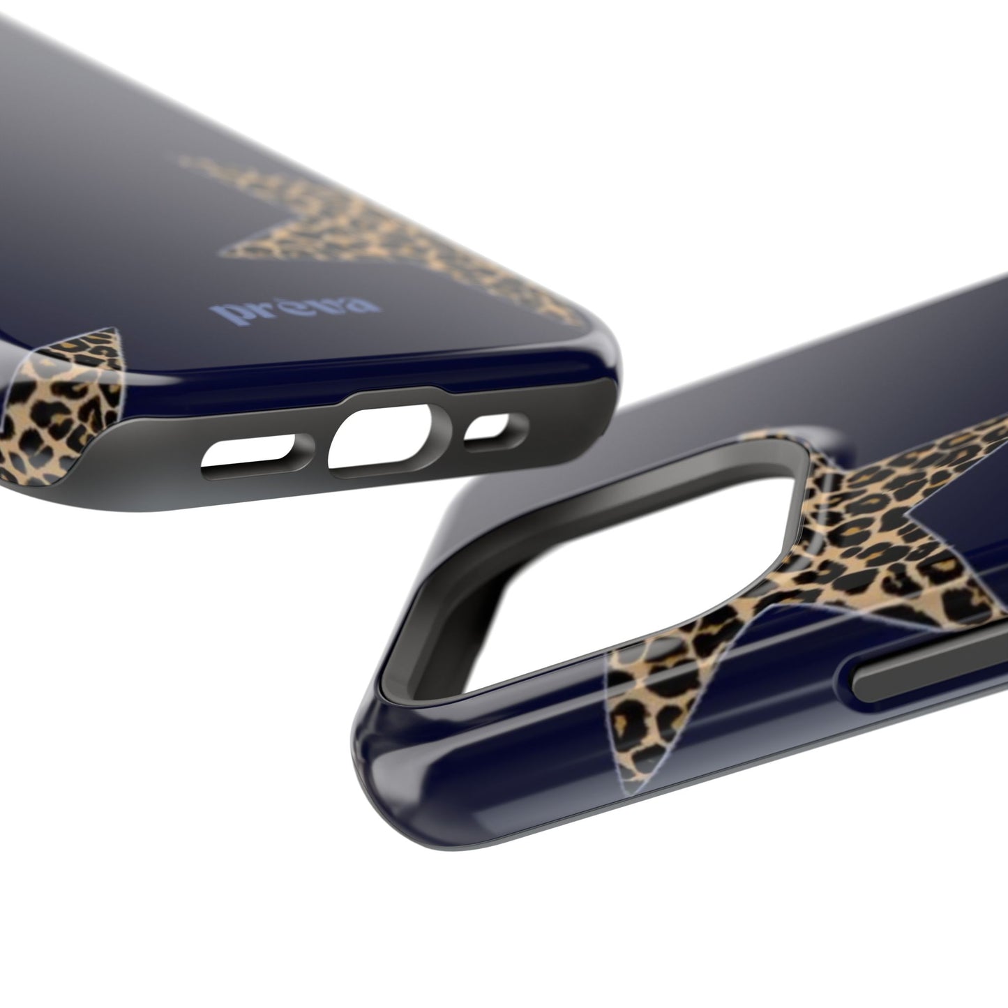 Navy Leopard Star Phone Case